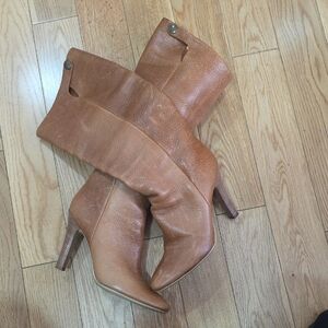 Giuseppe Zanotti Tan High Heel Knee High Leather Boots